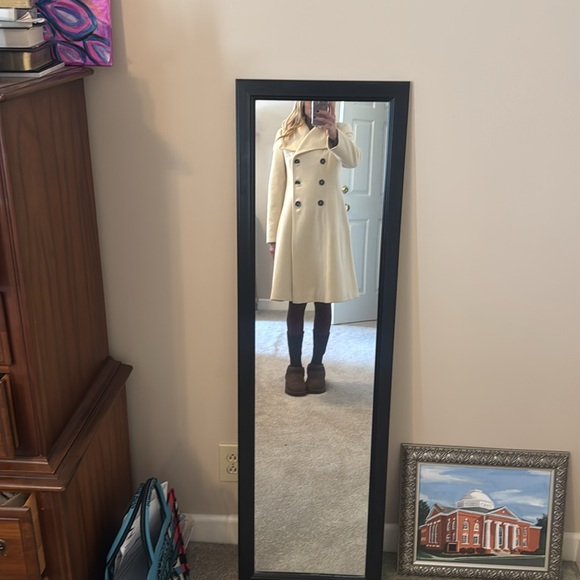 TAHARI Long Cream Colored Wool Coat - Picture 14 of 16